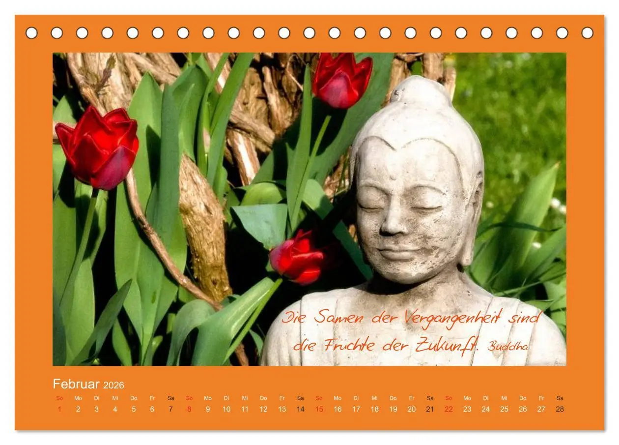 Bild: 9783516114560 | Buddha &amp; Zitate (Tischkalender 2026 DIN A5 quer), CALVENDO...