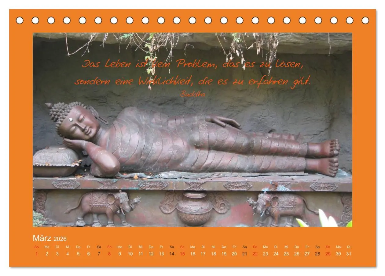 Bild: 9783516114560 | Buddha &amp; Zitate (Tischkalender 2026 DIN A5 quer), CALVENDO...