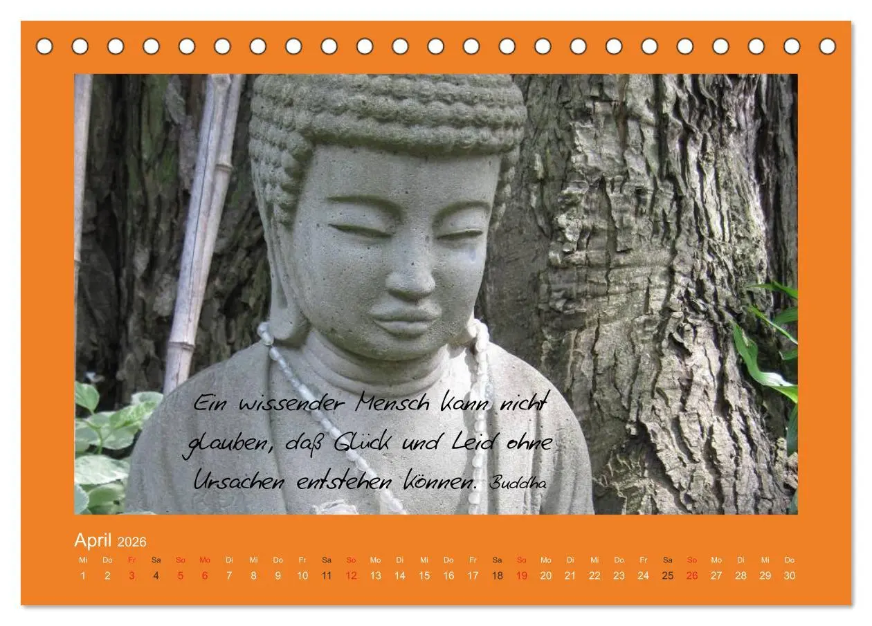 Bild: 9783516114560 | Buddha &amp; Zitate (Tischkalender 2026 DIN A5 quer), CALVENDO...