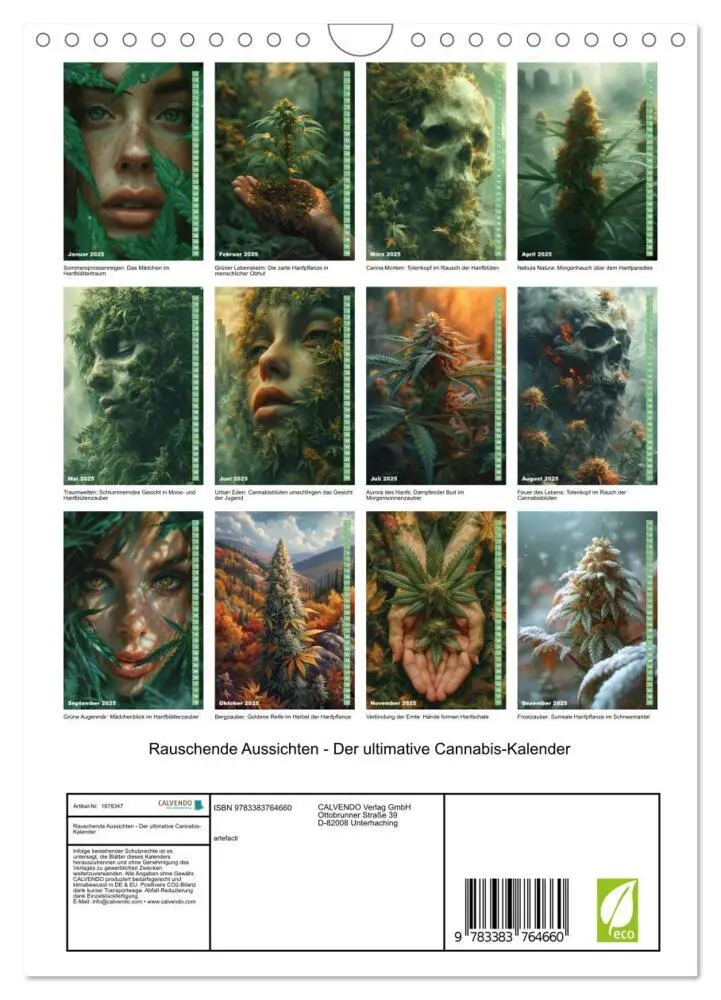 Bild: 9783383764660 | Rauschende Aussichten - Der ultimative Cannabis-Kalender...