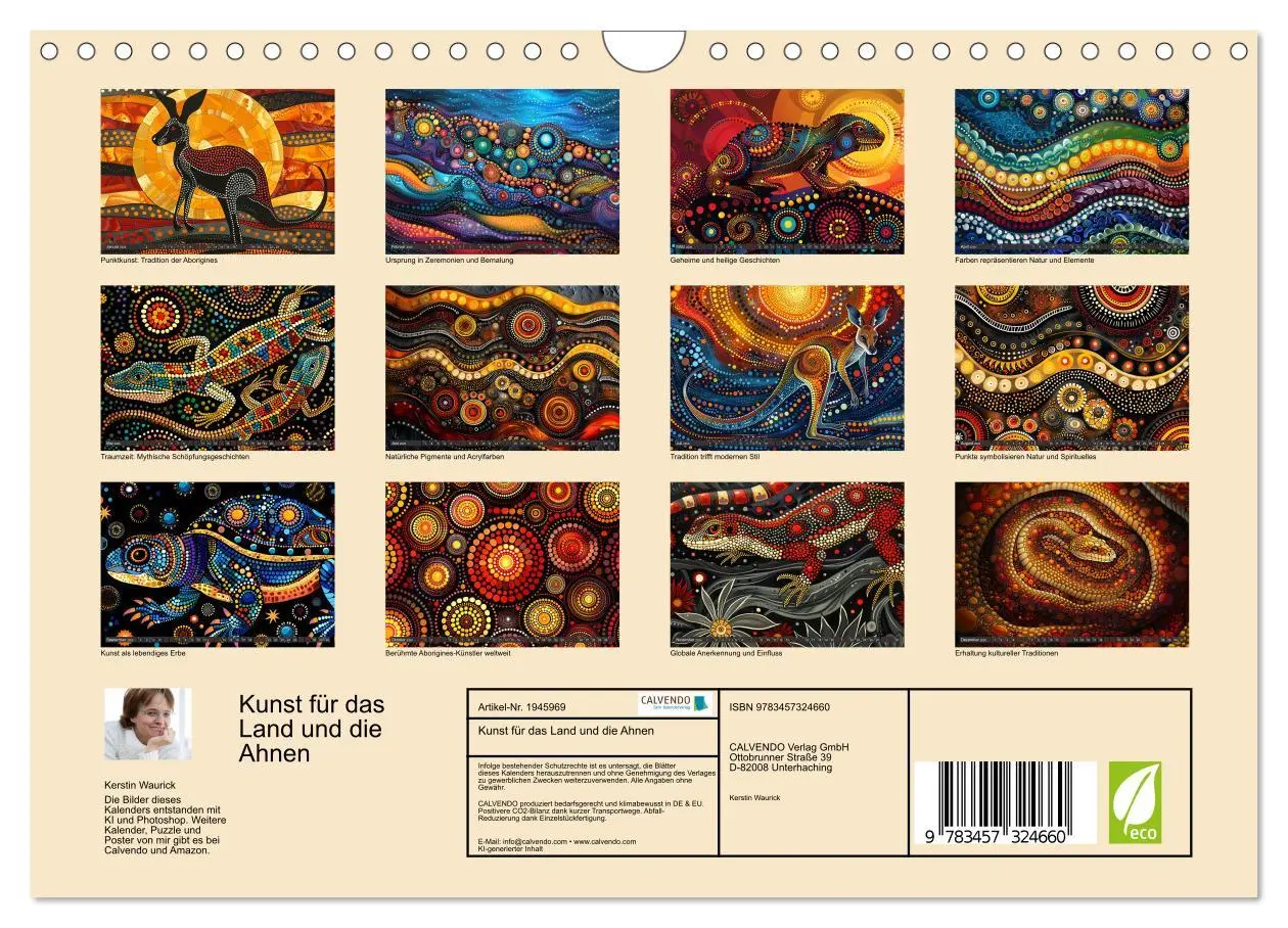 Bild: 9783457324660 | Kunst für das Land und die Ahnen (Wandkalender 2026 DIN A4 quer),...