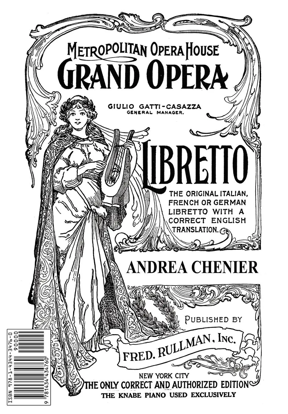 Rückseite: 9781434434760 | Andrea Chenier | Libretto, Italian and English Text | Luigi Illica