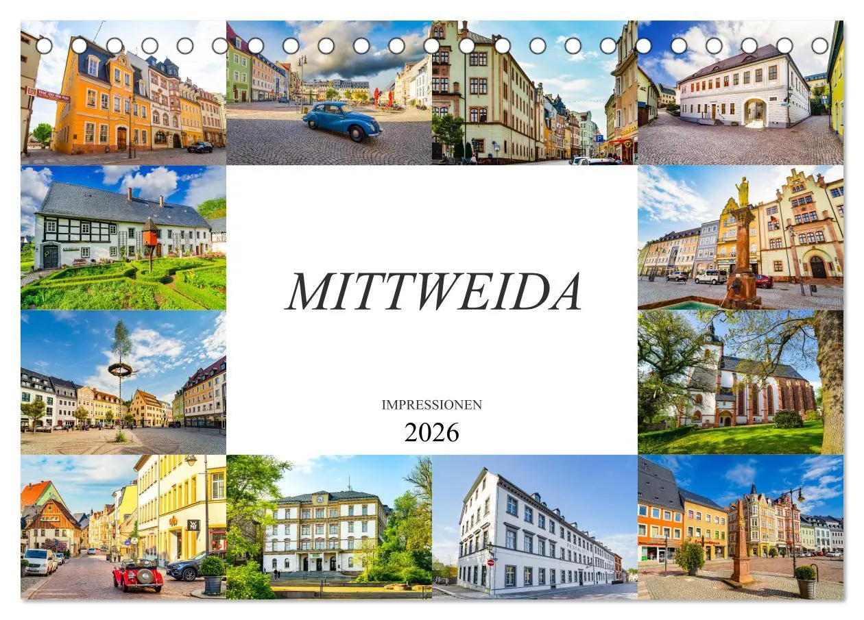 Cover: 9783457794760 | Mittweida Impressionen (Tischkalender 2026 DIN A5 quer), CALVENDO...