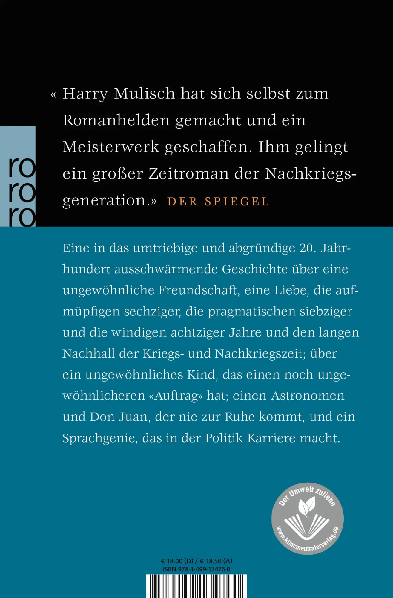 Rückseite: 9783499134760 | Die Entdeckung des Himmels | Harry Mulisch | Taschenbuch | 880 S.