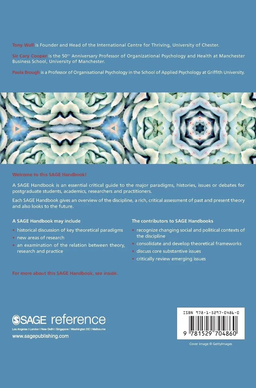 Rückseite: 9781529704860 | The SAGE Handbook of Organizational Wellbeing | Tony Wall (u. a.)