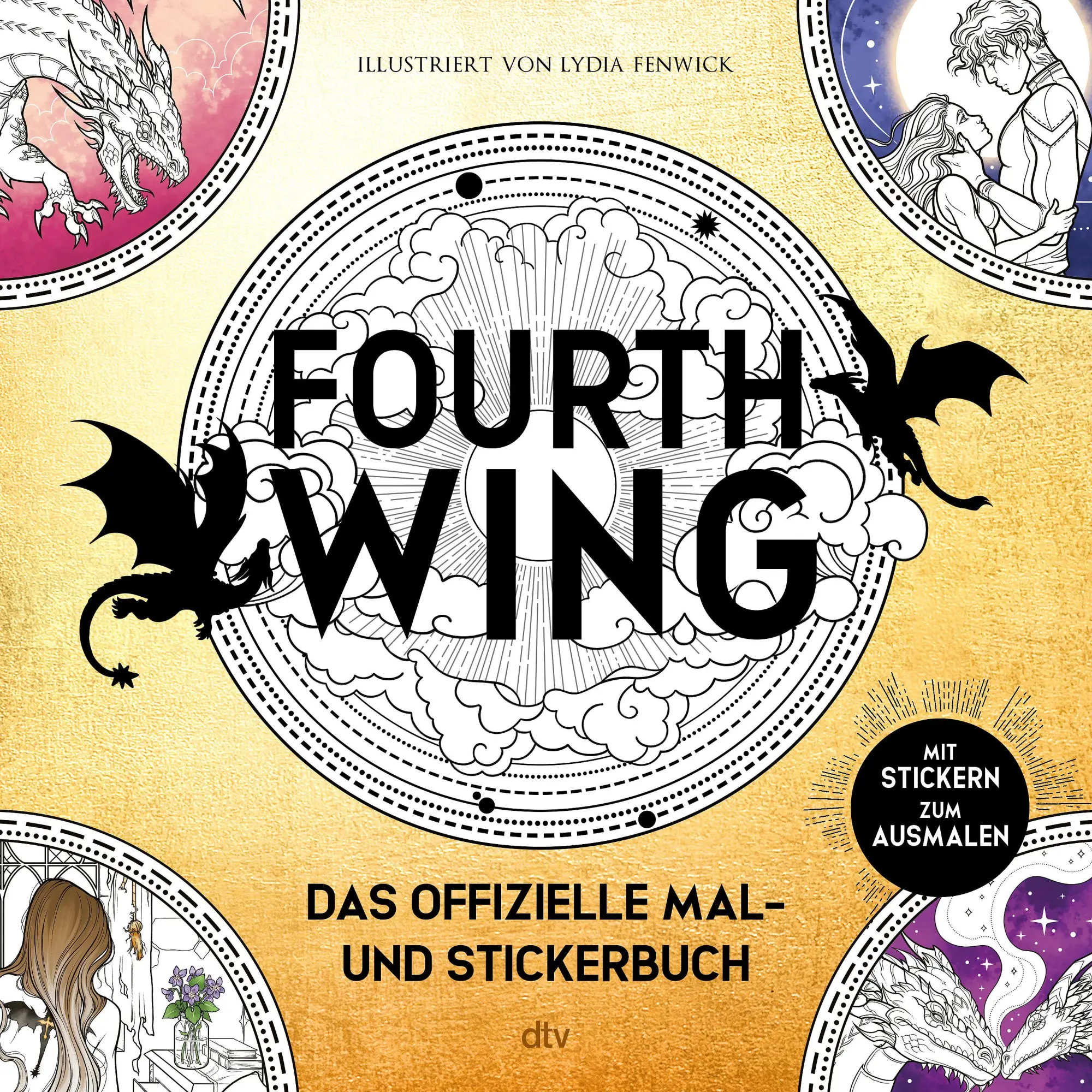 Cover: 9783423264860 | Fourth Wing: Das offizielle Mal- und Stickerbuch | Rebecca Yarros