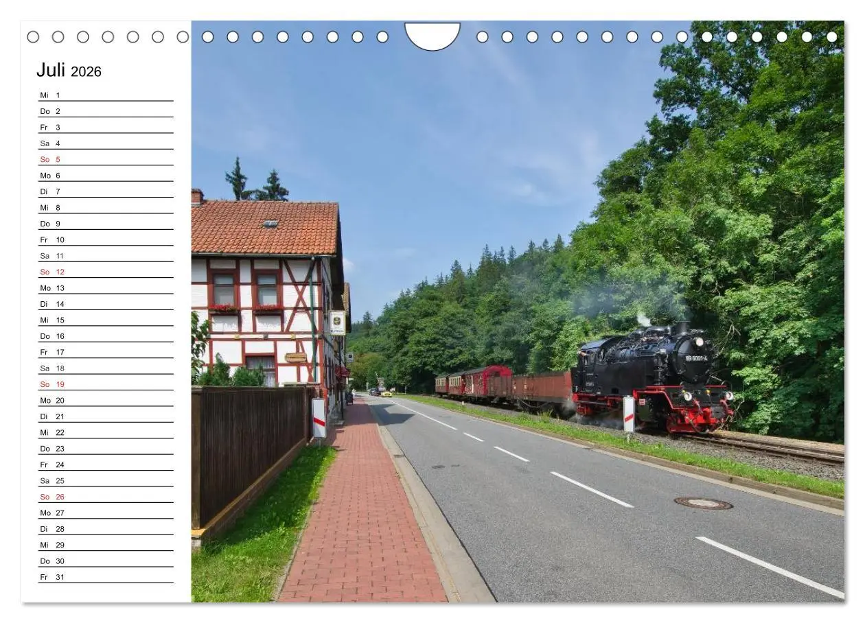Bild: 9783457784860 | Schmalspurbahnen im Harz (Wandkalender 2026 DIN A4 quer), CALVENDO...