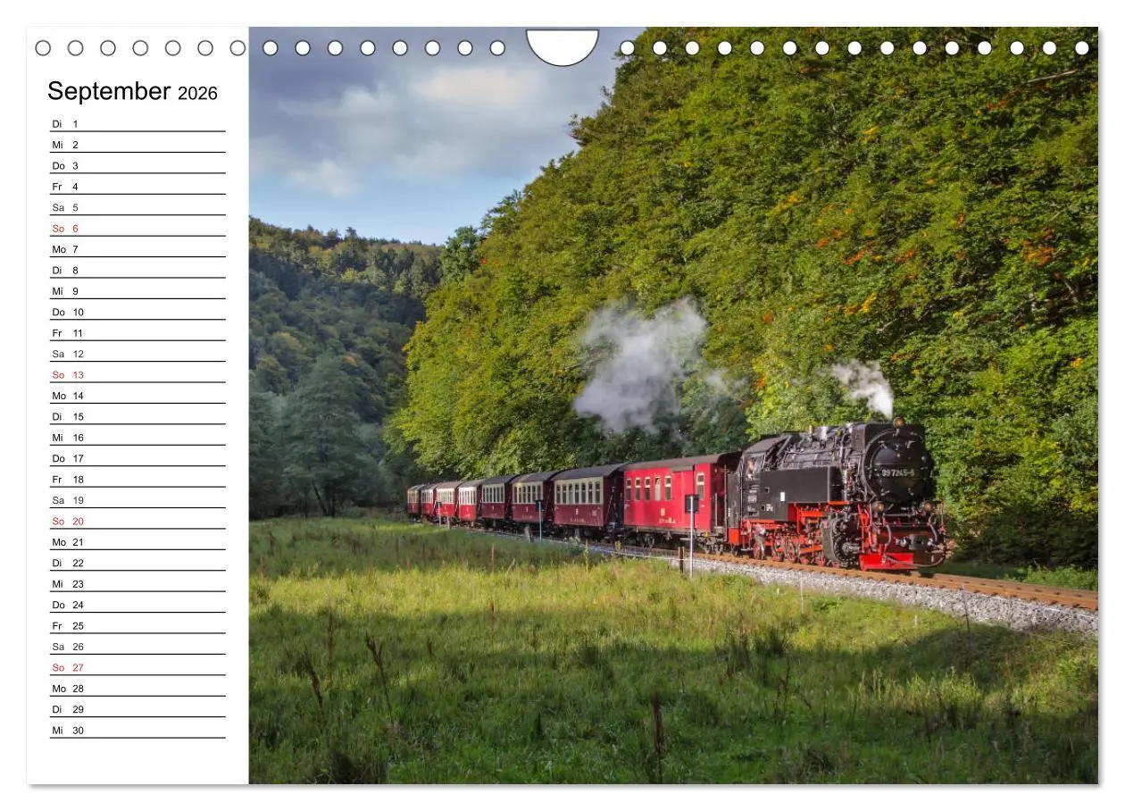 Bild: 9783457784860 | Schmalspurbahnen im Harz (Wandkalender 2026 DIN A4 quer), CALVENDO...