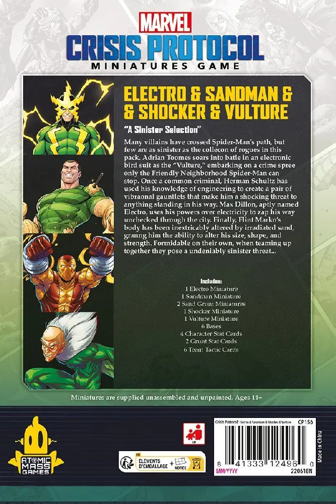 Bild: 841333124960 | Marvel: Crisis Protocol Electro, Sandman, Shocker &amp; Vulture | Spiel