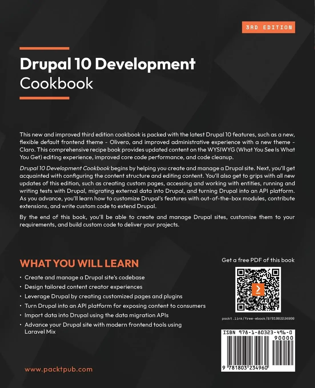 Rückseite: 9781803234960 | Drupal 10 Development Cookbook - Third Edition | Matt Glaman (u. a.)