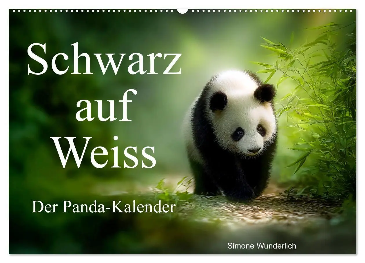 Cover: 9783516934960 | Schwarz auf Weiß - Der Panda-Kalender (Wandkalender 2027 DIN A2...