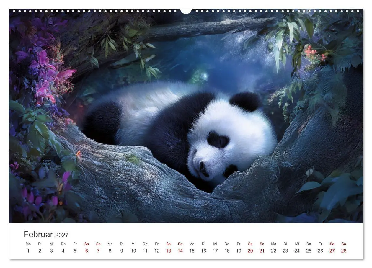 Bild: 9783516934960 | Schwarz auf Weiß - Der Panda-Kalender (Wandkalender 2027 DIN A2...