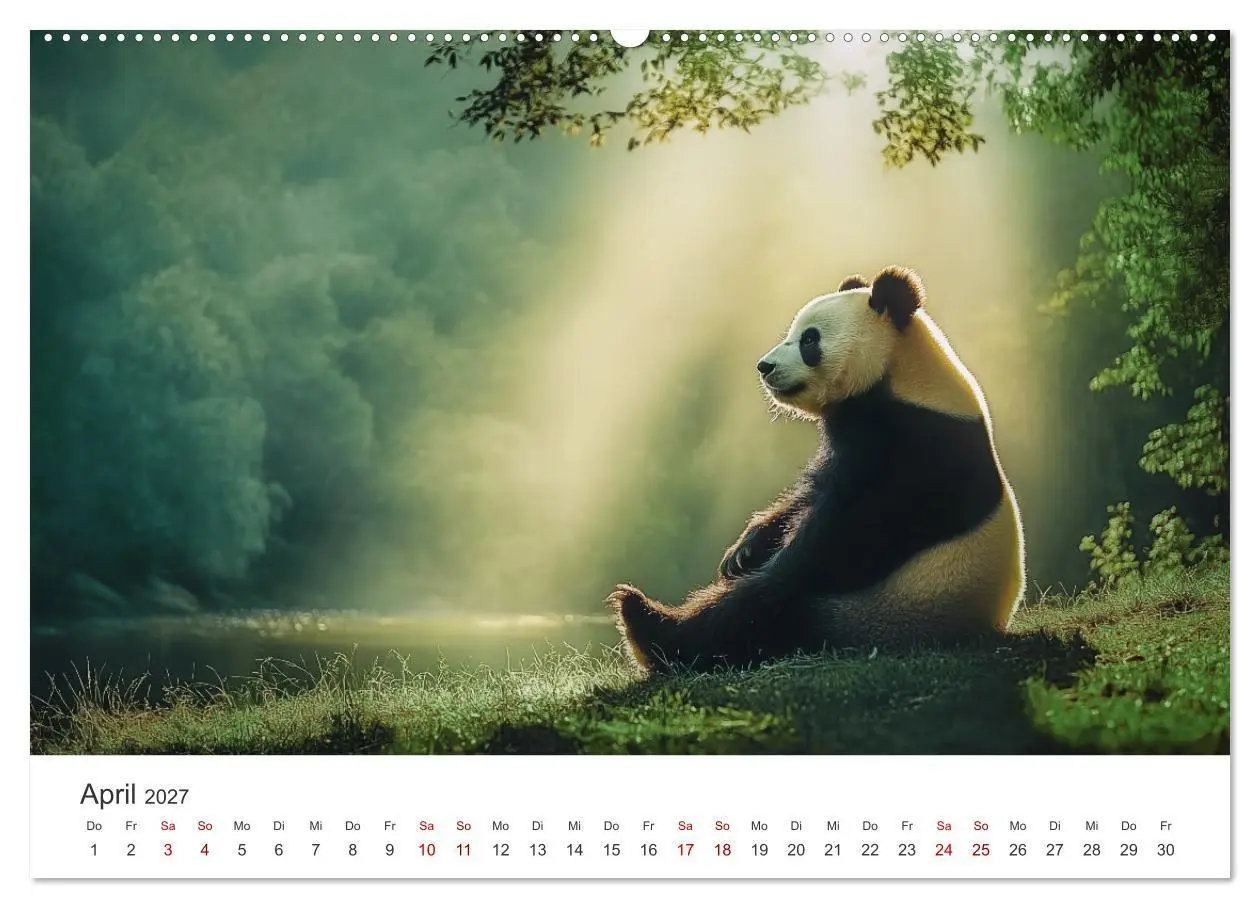 Bild: 9783516934960 | Schwarz auf Weiß - Der Panda-Kalender (Wandkalender 2027 DIN A2...