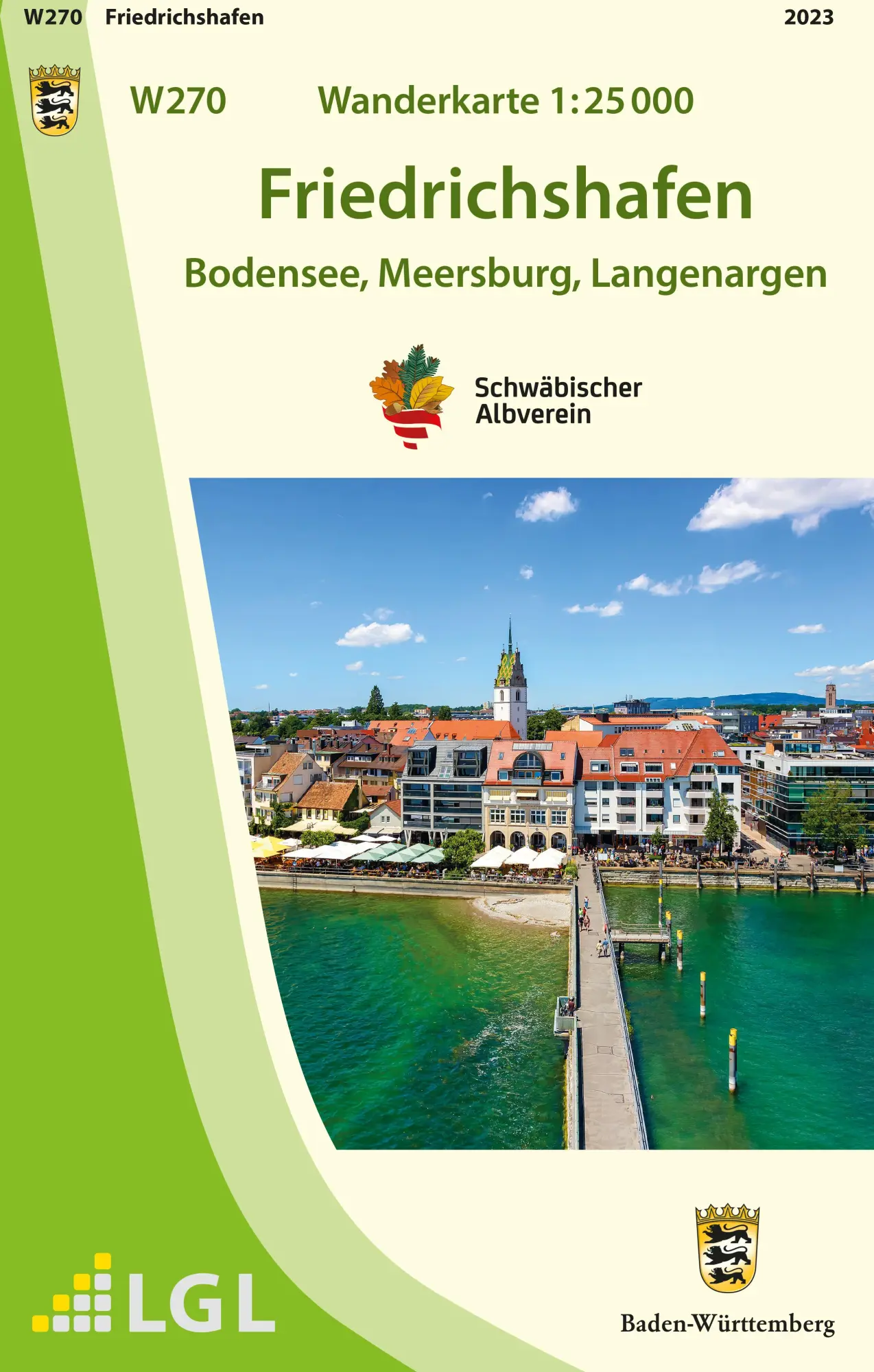 Cover: 9783863984960 | W270 Wanderkarte 1:25 000 Friedrichshafen | Lgl | (Land-)Karte | 2 S.