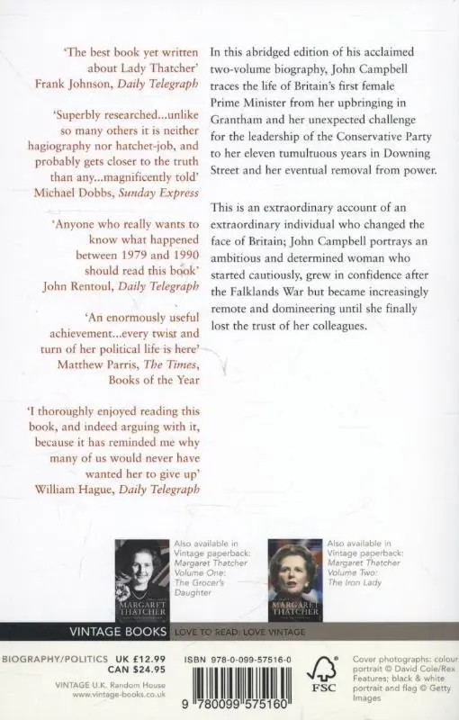 Rückseite: 9780099575160 | The Iron Lady | Margaret Thatcher: From Grocer's Daughter to Iron Lady