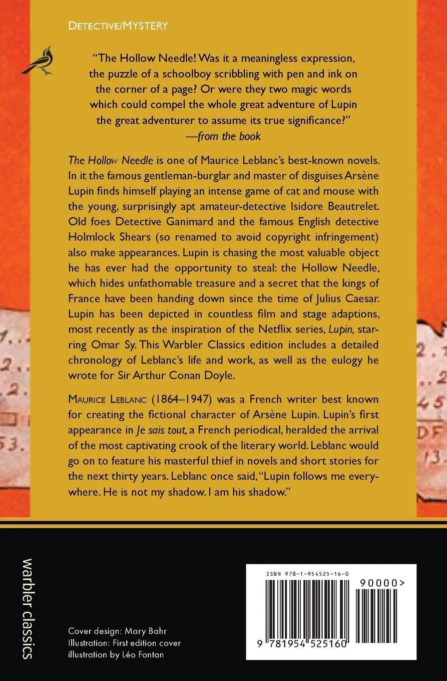 Rückseite: 9781954525160 | The Hollow Needle | Further Adventures of Arsène Lupin | Leblanc