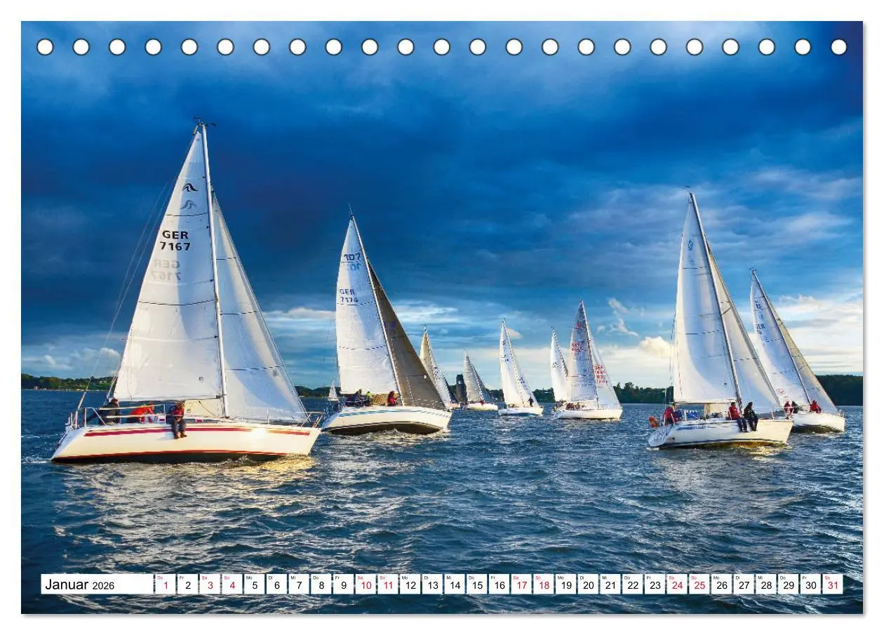 Bild: 9783457725160 | Leidenschaft Segeln (Tischkalender 2026 DIN A5 quer), CALVENDO...