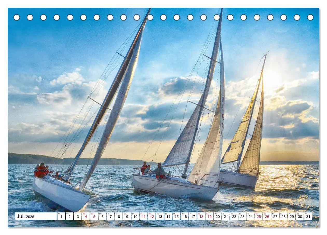 Bild: 9783457725160 | Leidenschaft Segeln (Tischkalender 2026 DIN A5 quer), CALVENDO...