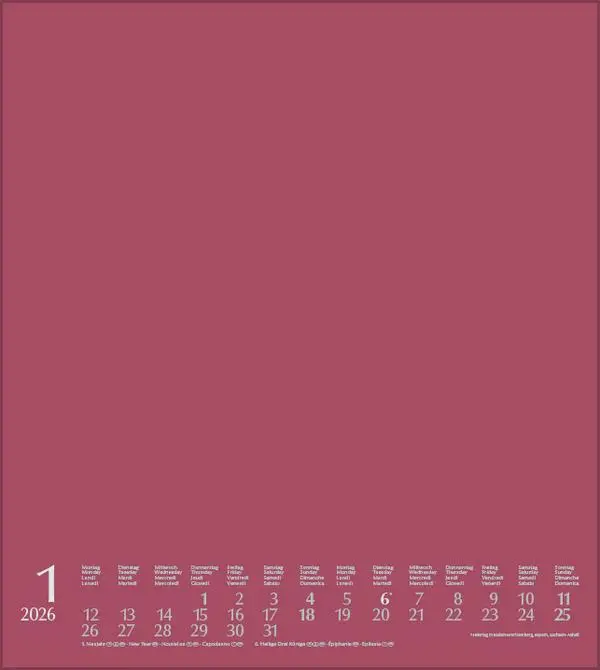 Bild: 9783731885160 | Foto-Malen-Basteln Bastelkalender bordeaux 2026 | Verlag Korsch | 2026
