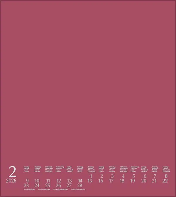 Bild: 9783731885160 | Foto-Malen-Basteln Bastelkalender bordeaux 2026 | Verlag Korsch | 2026