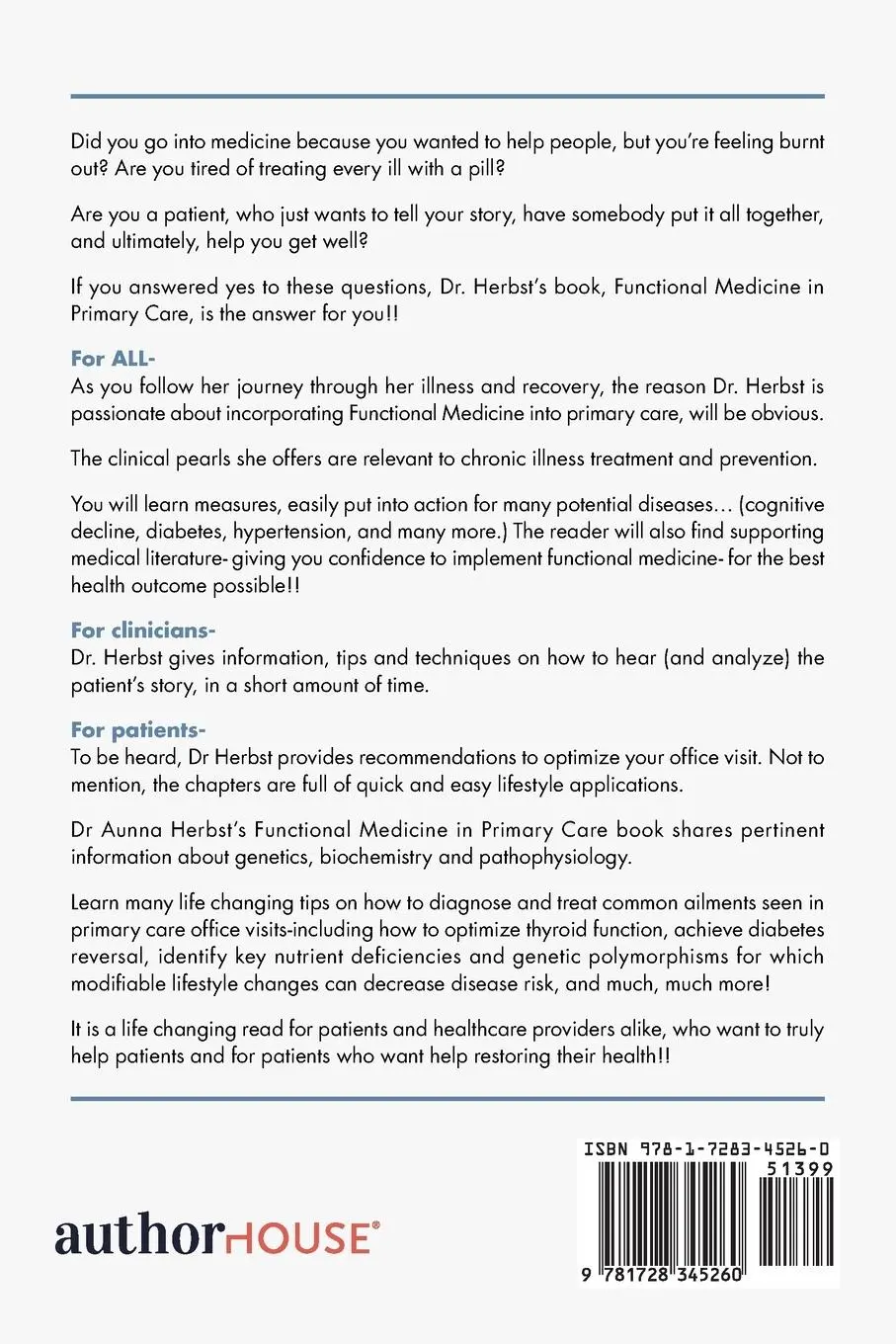 Rückseite: 9781728345260 | Functional Medicine in Primary Care | Together, We Will Get You Better