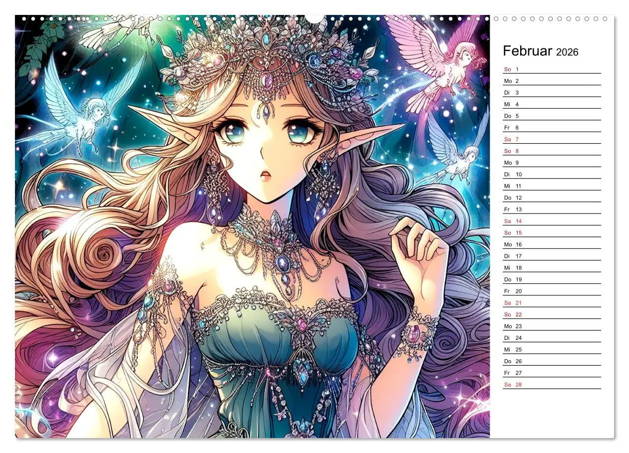 Bild: 9783457405260 | Bezaubernde Manga Elfen (hochwertiger Premium Wandkalender 2026 DIN...