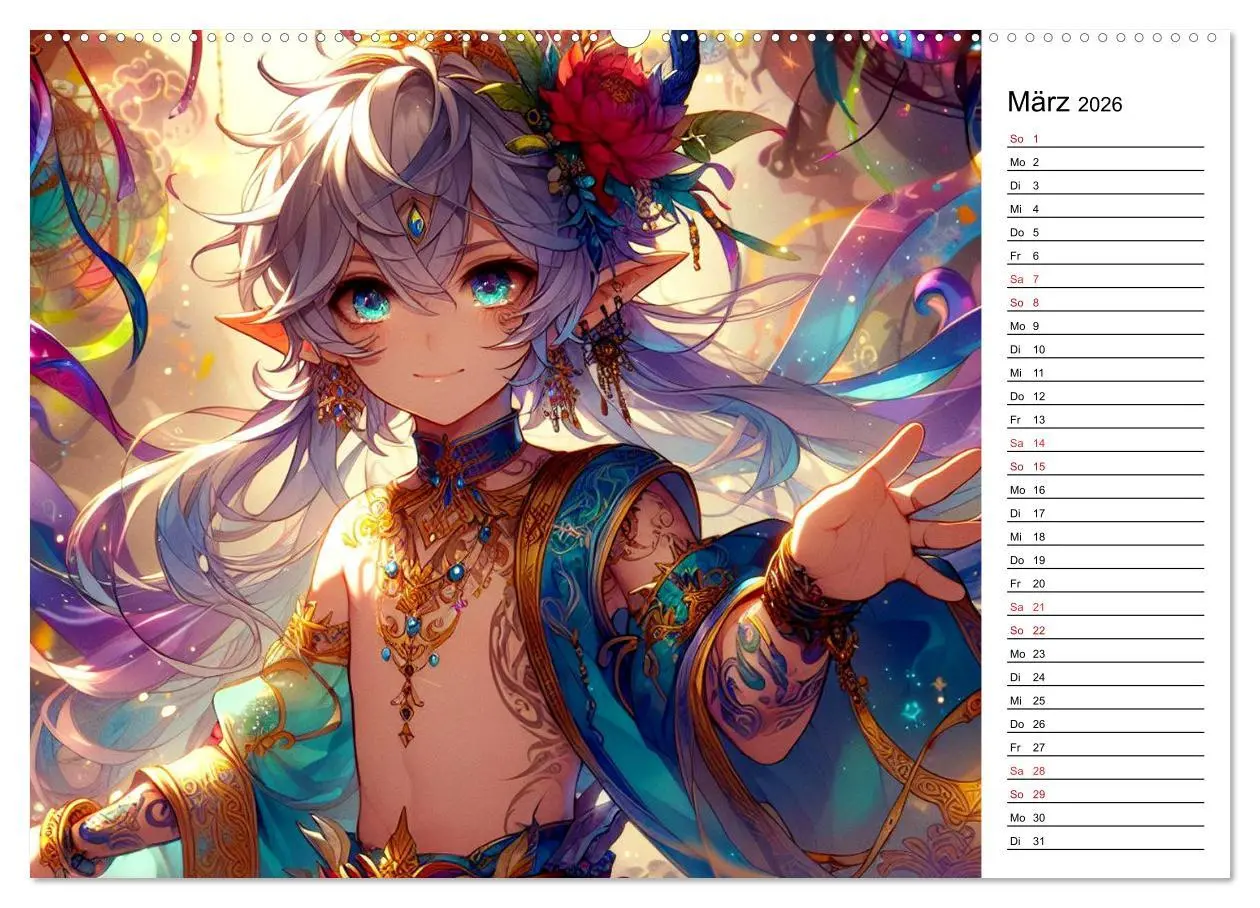 Bild: 9783457405260 | Bezaubernde Manga Elfen (hochwertiger Premium Wandkalender 2026 DIN...