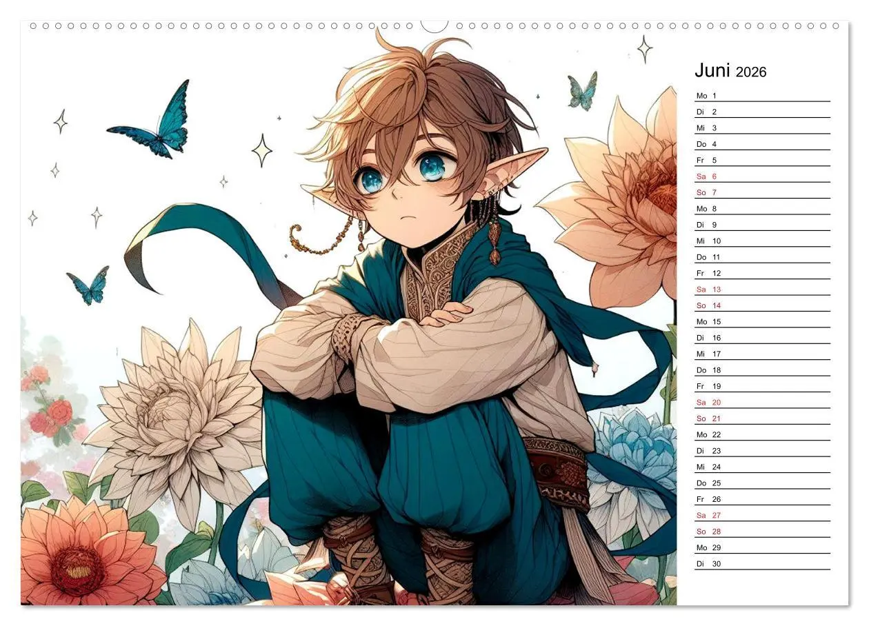 Bild: 9783457405260 | Bezaubernde Manga Elfen (hochwertiger Premium Wandkalender 2026 DIN...