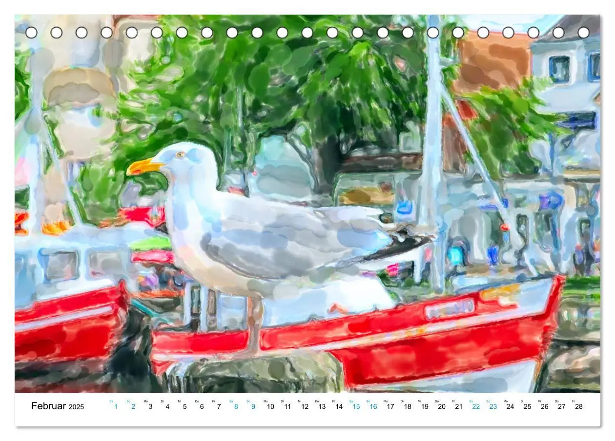 Bild: 9783435165360 | Warnemünde - Die Ostseestadt illustriert in Aquarell (Tischkalender...