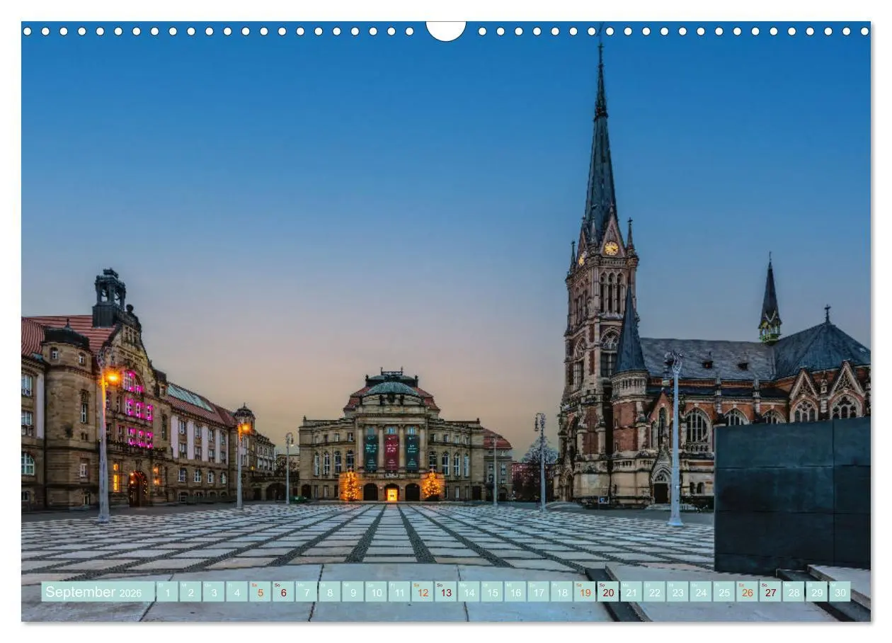 Bild: 9783457325360 | Chemnitz zur blauen Stunde (Wandkalender 2026 DIN A3 quer),...