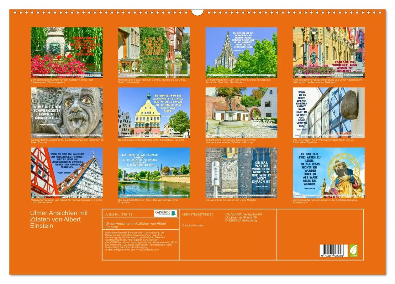 Bild: 9783457565360 | Ulmer Ansichten mit Zitaten von Albert Einstein (Wandkalender 2026...