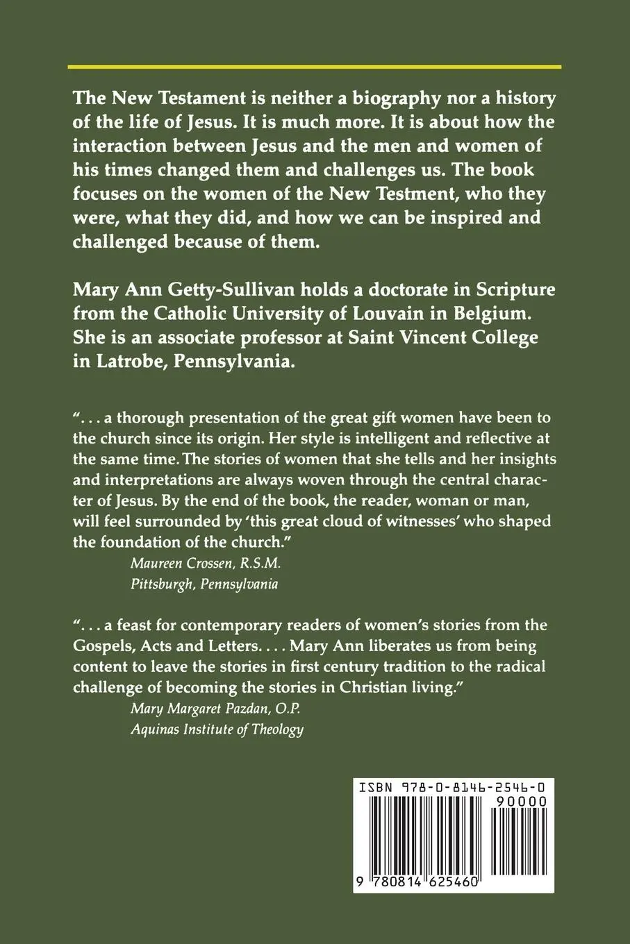 Rückseite: 9780814625460 | Women in the New Testament | Mary Ann Getty-Sullivan | Taschenbuch