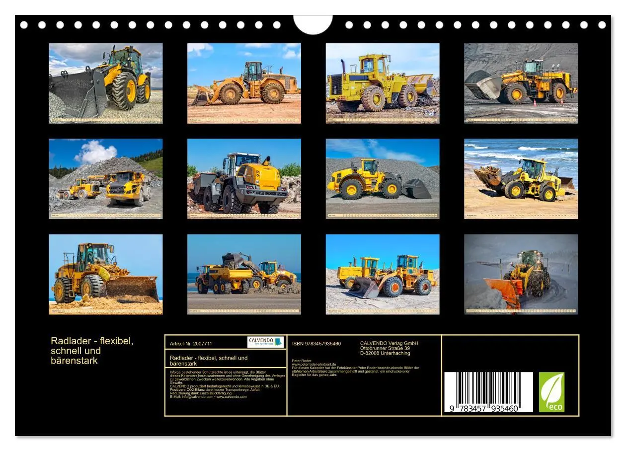 Bild: 9783457935460 | Radlader - flexibel, schnell und bärenstark (Wandkalender 2026 DIN...