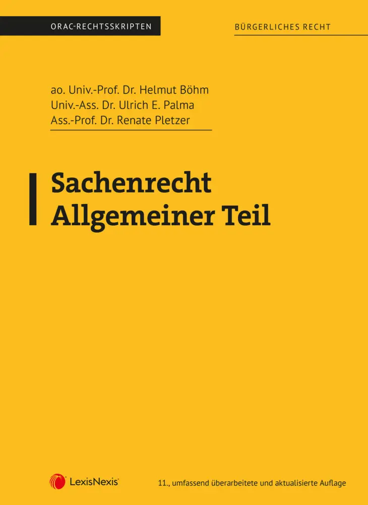 Cover: 9783700785460 | Sachenrecht Allgemeiner Teil (Skriptum) | Helmut Böhm (u. a.) | Buch