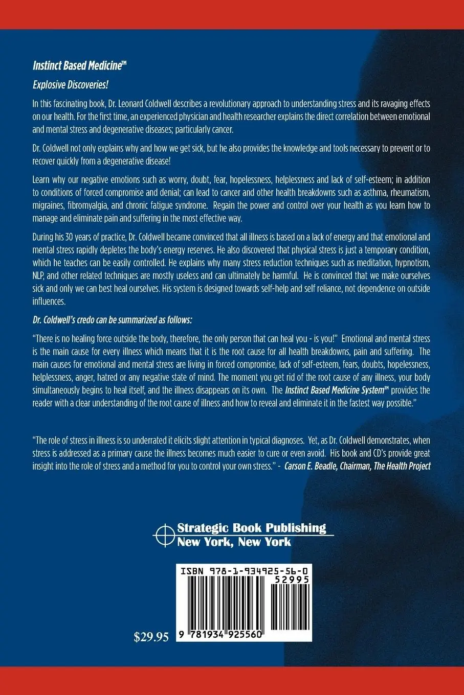 Rückseite: 9781934925560 | Instinct Based Medicine | How to Survive Your Illness and Your Doctor