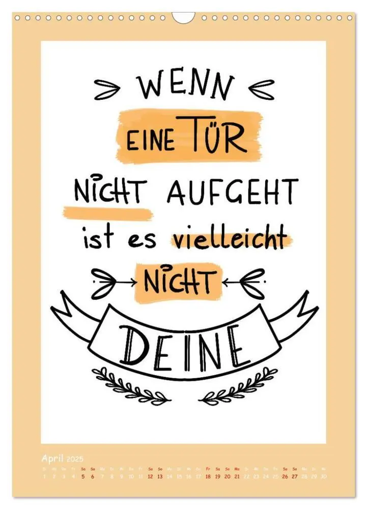 Bild: 9783435695560 | Nachgedacht-Sprüche und Zitate (Wandkalender 2025 DIN A3 hoch),...