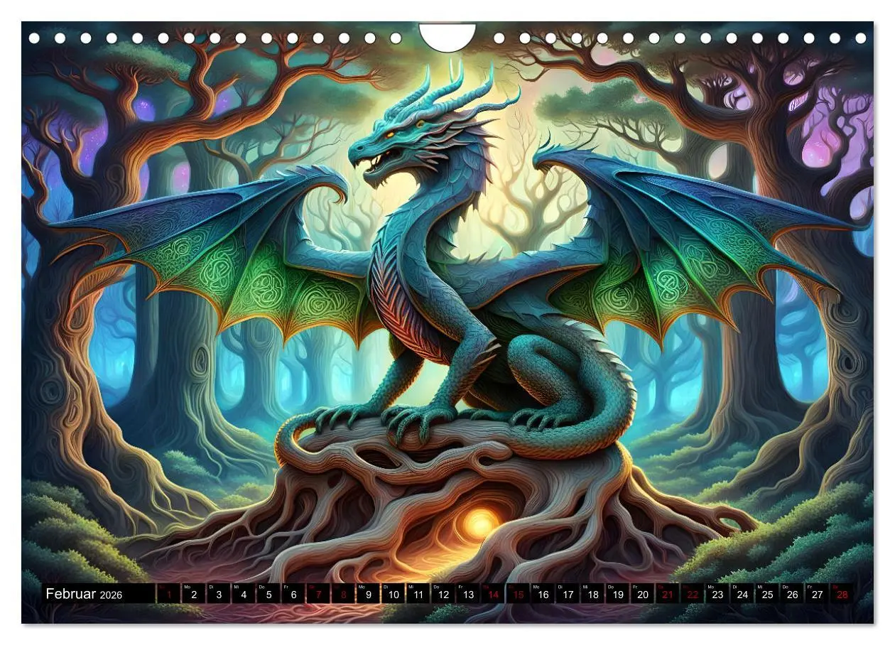 Bild: 9783457305560 | Drachen - Mystische Wesen (Wandkalender 2026 DIN A4 quer), CALVENDO...