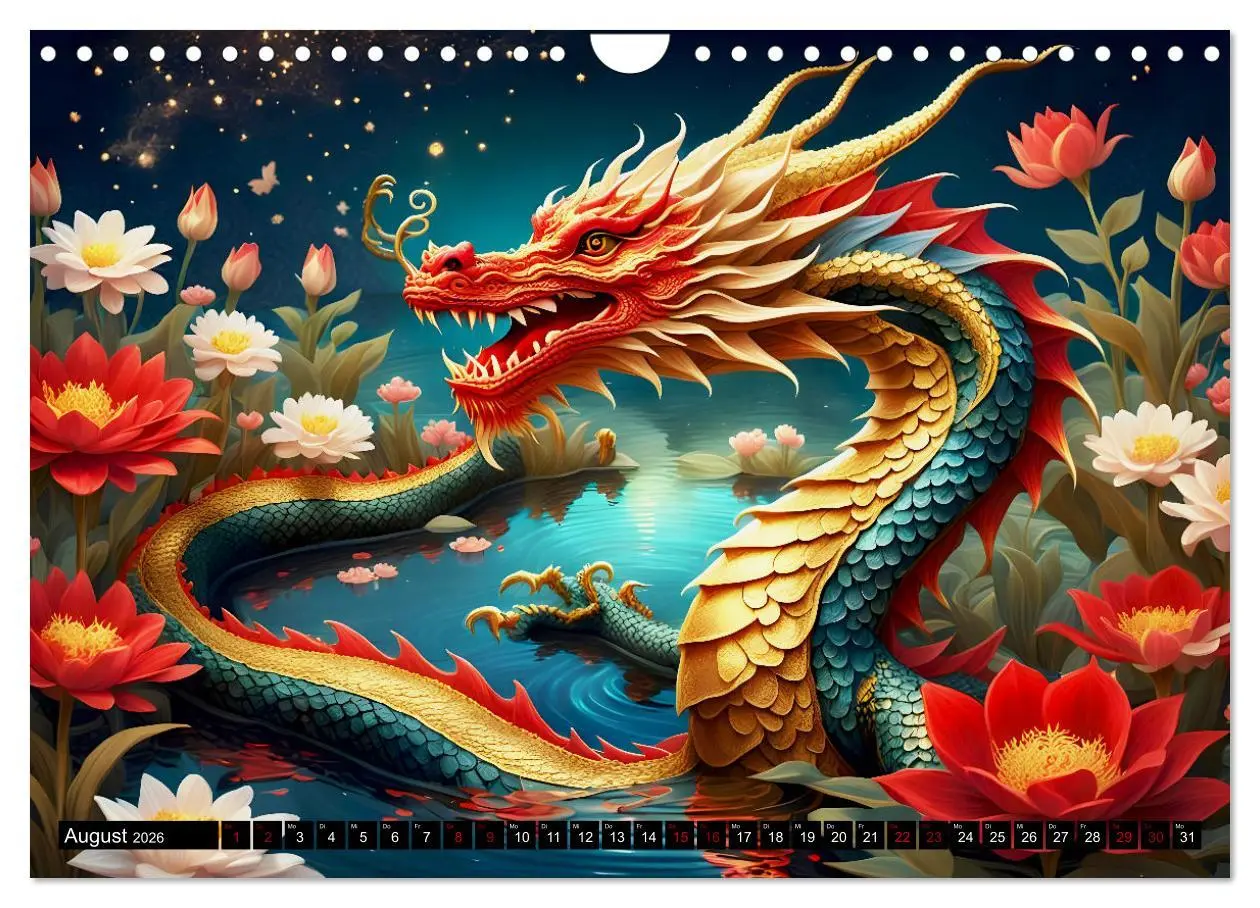 Bild: 9783457305560 | Drachen - Mystische Wesen (Wandkalender 2026 DIN A4 quer), CALVENDO...