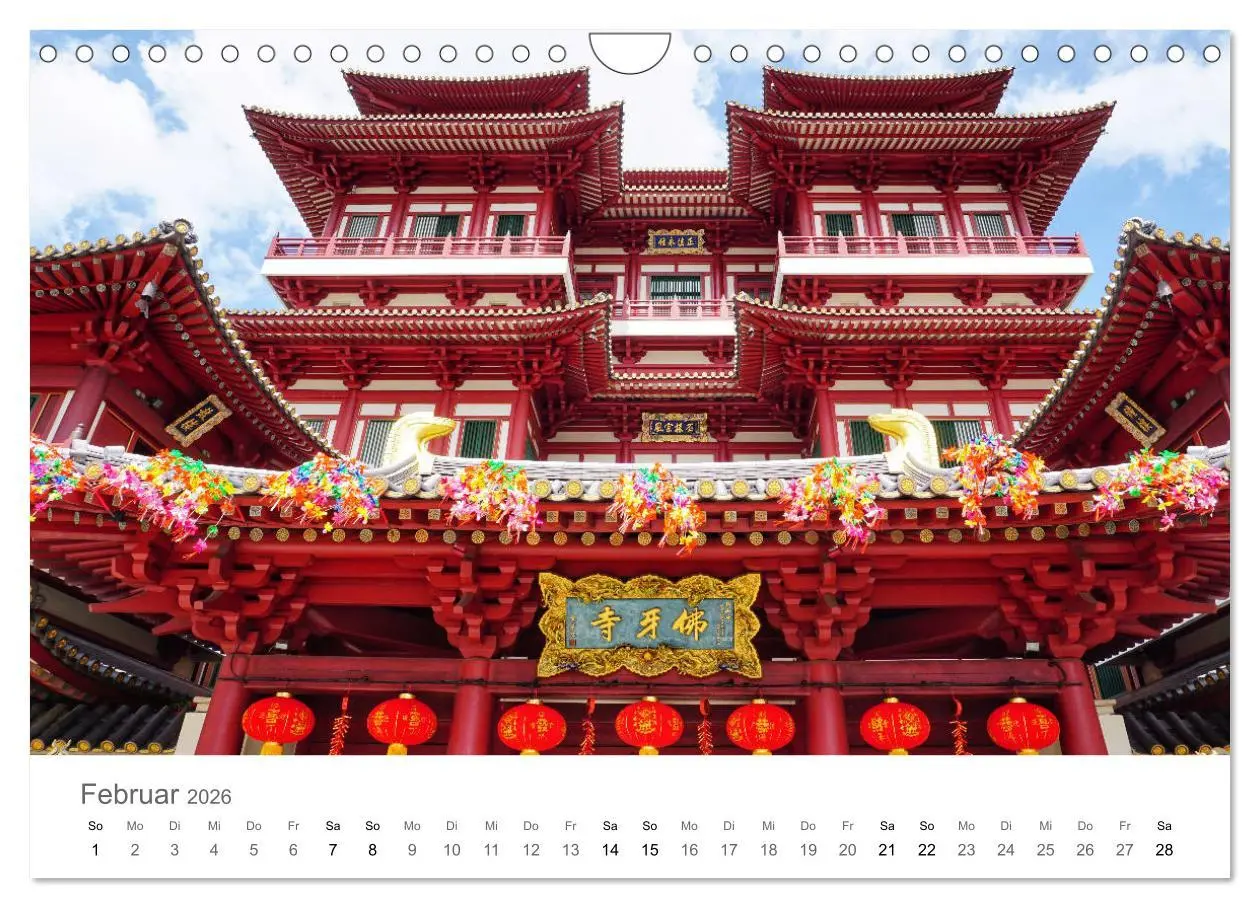 Bild: 9783457785560 | Singapur (Wandkalender 2026 DIN A4 quer), CALVENDO Monatskalender