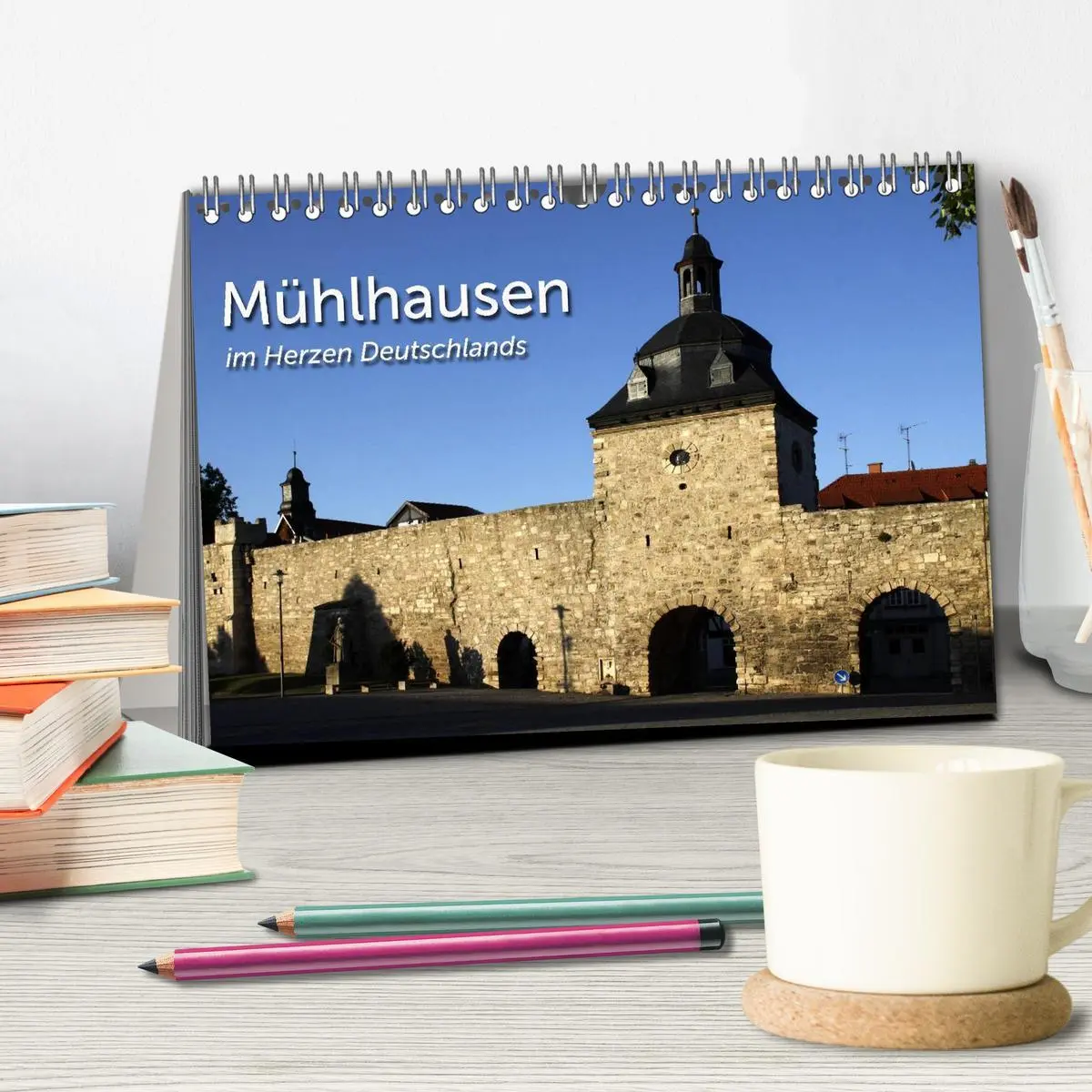 Bild: 9783516185560 | Mühlhausen (Tischkalender 2026 DIN A5 quer), CALVENDO Monatskalender