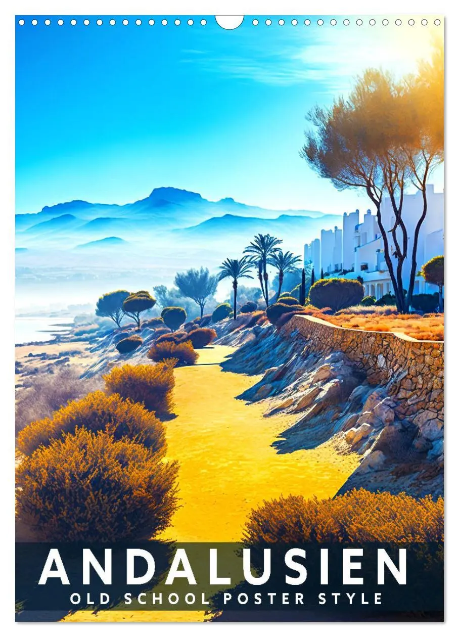 Cover: 9783516325560 | Andalusien - Old School Poster Style (Wandkalender 2026 DIN A3...
