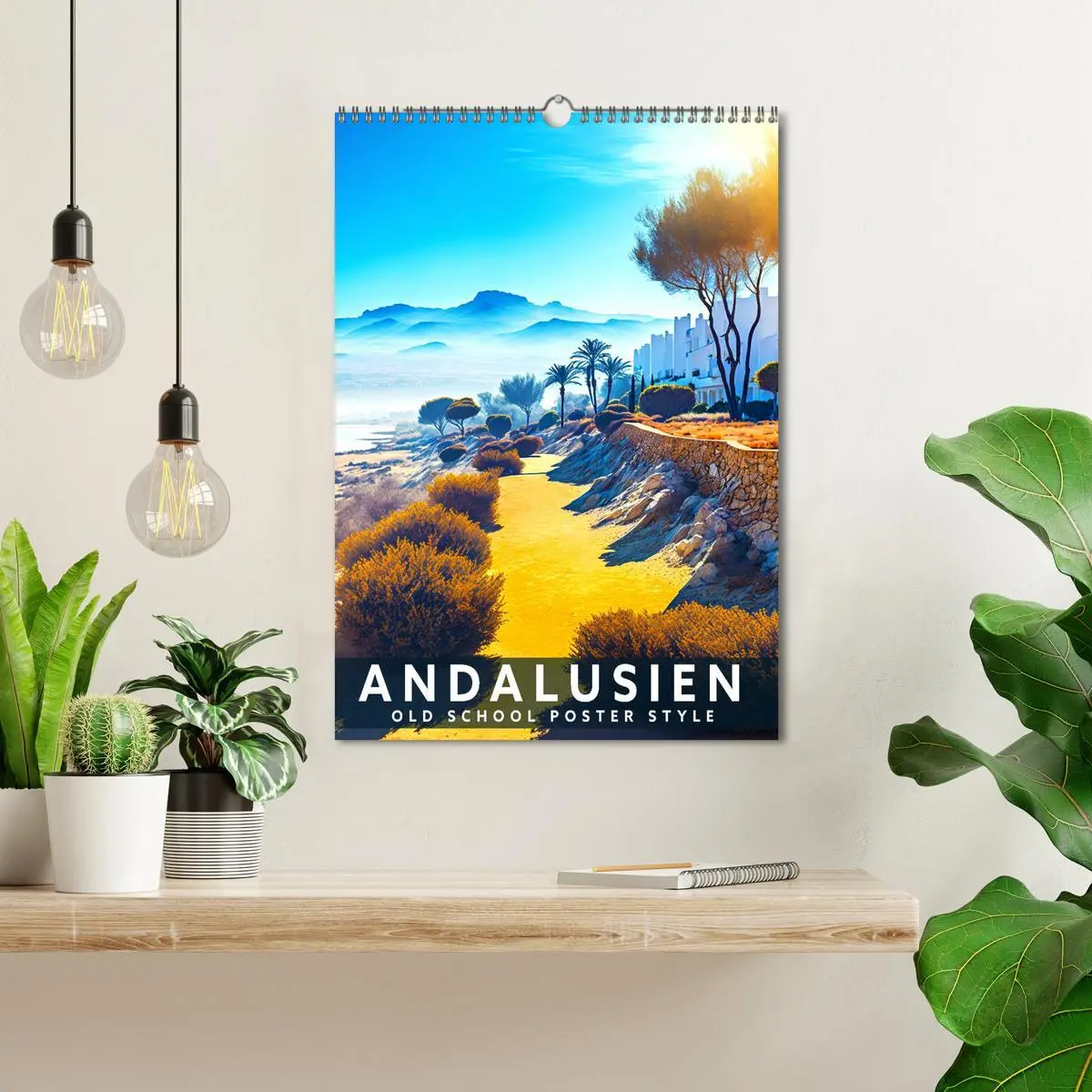 Bild: 9783516325560 | Andalusien - Old School Poster Style (Wandkalender 2026 DIN A3...