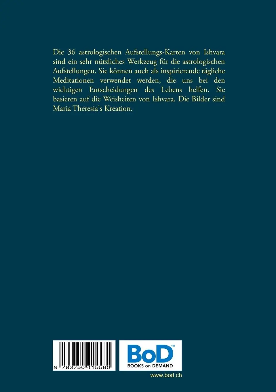 Rückseite: 9783750415560 | Das Buch der 36 Karten der astrologischen Aufstellung von Ishvara