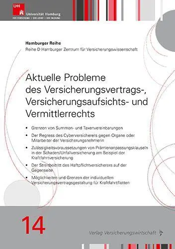 Cover: 9783963295560 | Aktuelle Probleme des Versicherungsvertrags-,...