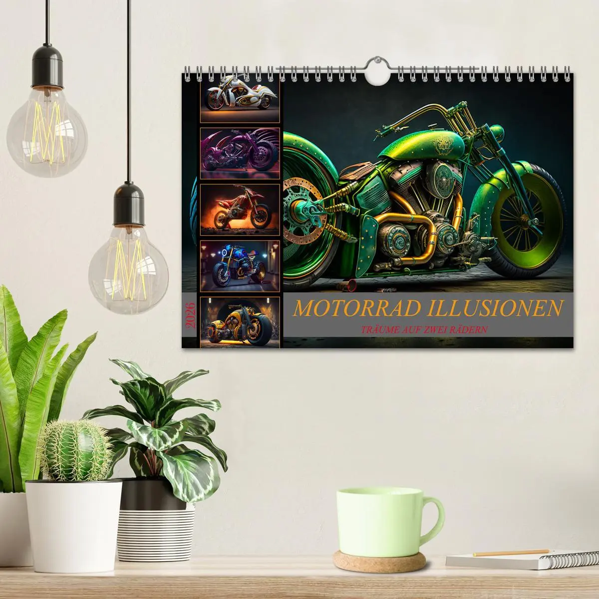 Bild: 9783457535660 | Motorrad illusionen (Wandkalender 2026 DIN A4 quer), CALVENDO...