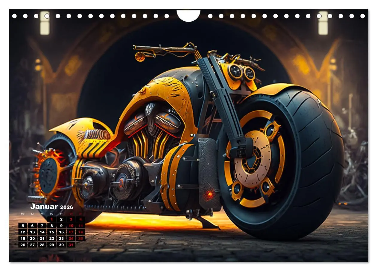 Bild: 9783457535660 | Motorrad illusionen (Wandkalender 2026 DIN A4 quer), CALVENDO...