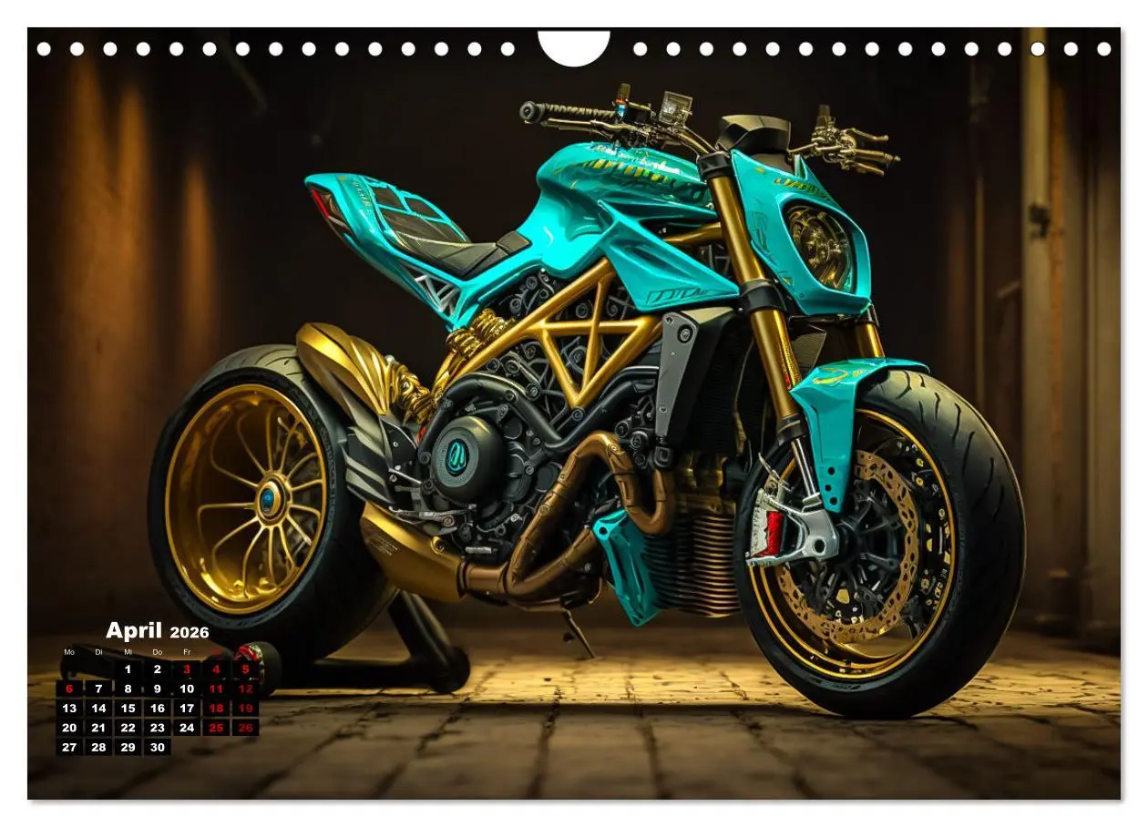 Bild: 9783457535660 | Motorrad illusionen (Wandkalender 2026 DIN A4 quer), CALVENDO...