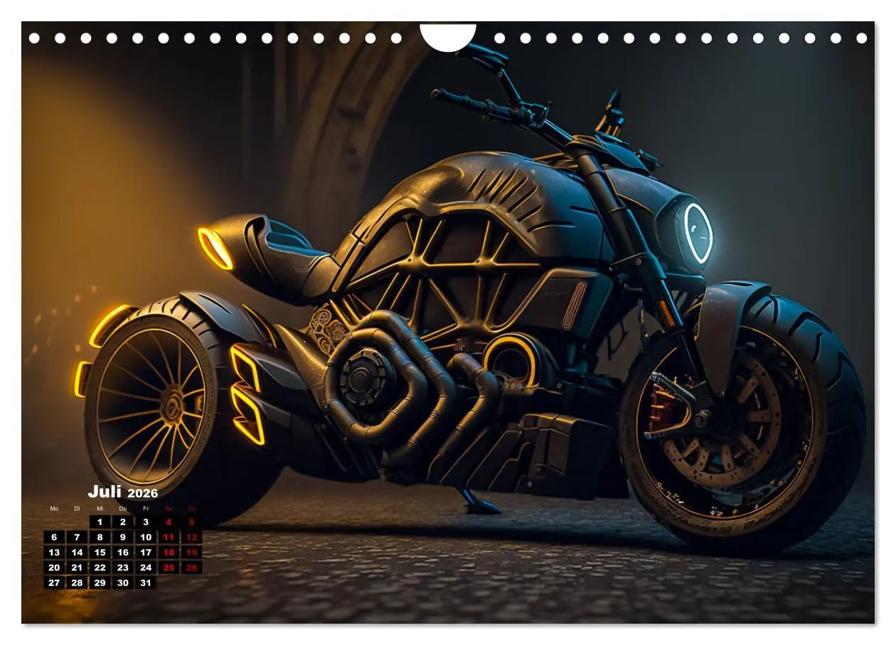 Bild: 9783457535660 | Motorrad illusionen (Wandkalender 2026 DIN A4 quer), CALVENDO...