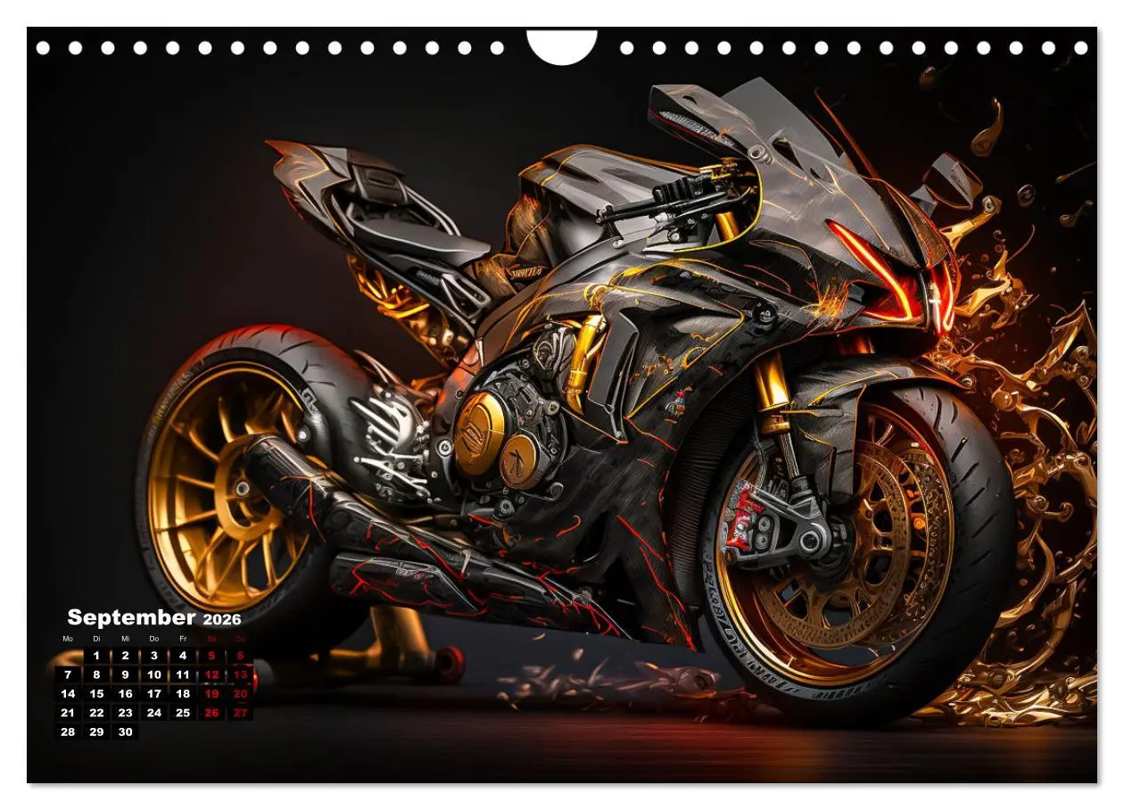 Bild: 9783457535660 | Motorrad illusionen (Wandkalender 2026 DIN A4 quer), CALVENDO...