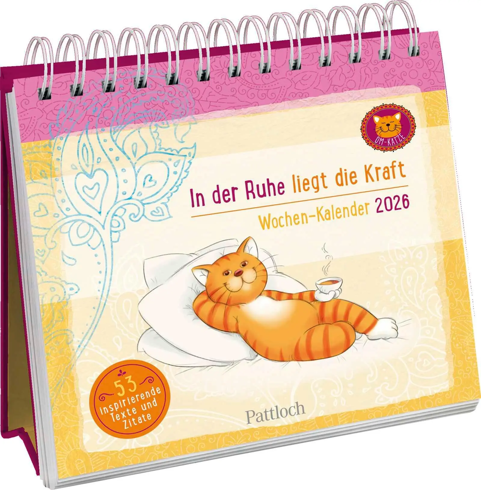 Cover: 4260308345760 | Wochenkalender 2026: Om-Katze: In der Ruhe liegt die Kraft | Verlag